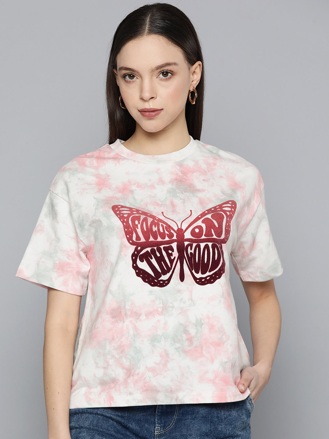 Butterfly Bliss Tie-Dye Positive Tee